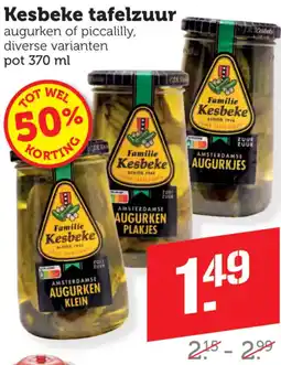 Coop Kesbeke tafelzuur aanbieding