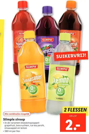 Lidl Slimpie siroop aanbieding