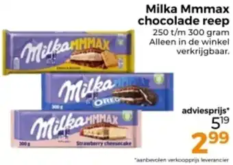 Trekpleister Milka Mmmax chocolade reep aanbieding