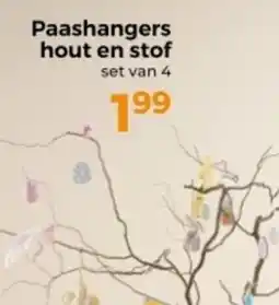 Trekpleister Paashangers hout en stof aanbieding