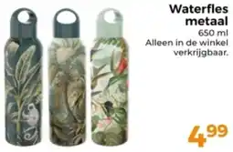 Trekpleister Waterfles metaal aanbieding