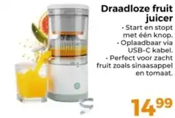 Trekpleister Draadloze fruit juicer aanbieding