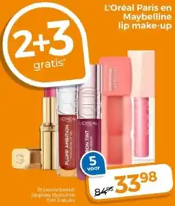 Trekpleister L'Oréal Paris en Maybelline lip make-up aanbieding