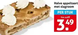 Hoogvliet Halve appeltaart met slagroom aanbieding