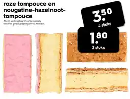 HEMA Roze tompouce en nougatine-hazelnoot- tompouce aanbieding