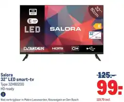 Makro Salora 32" LED smart-tv aanbieding