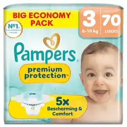 Trekpleister Pampers Premium Protection Maat 3 Luiers aanbieding