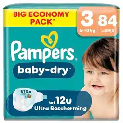 Trekpleister Pampers Baby-Dry Maat 3 Luiers aanbieding