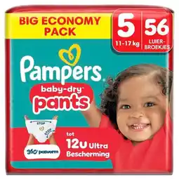 Trekpleister Pampers Baby-Dry Pants Maat 5 Luierbroekjes aanbieding
