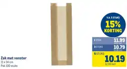 Makro Zak met venster aanbieding