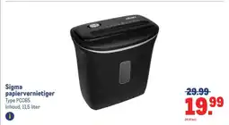 Makro Sigma papiervernietiger aanbieding