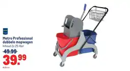 Makro Metro professional dubbele mopwagen aanbieding