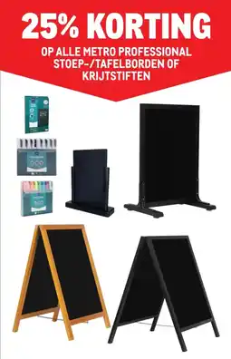 Makro Op alle metro professional stoep tafelborden of krijtstiften aanbieding