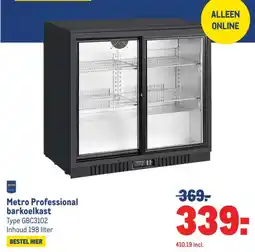 Makro Metro professional barkoelkast aanbieding