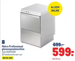 Makro Metro professional glazenspoelmachine aanbieding