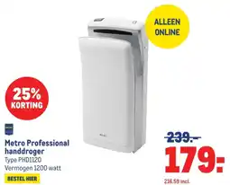 Makro Metro professional handdroger aanbieding