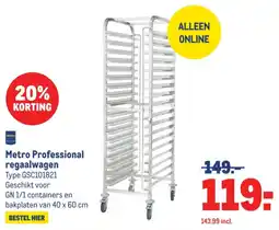 Makro Metro professional regaalwagen aanbieding