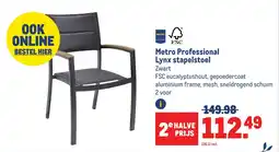Makro Metro professional lynx stapelstoel aanbieding