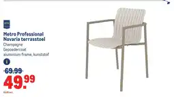 Makro Metro professional novaria terrasstoel champagne aanbieding