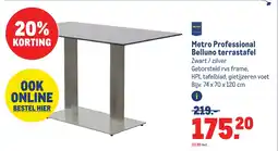 Makro Metro professional belluno terrastafel aanbieding