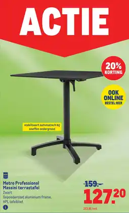 Makro Metro professional massini terrastafel aanbieding