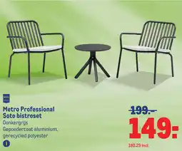 Makro Metro professional soto bistroset aanbieding