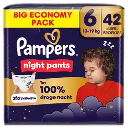 Kruidvat Pampers Night Pants Maat 6 Luierbroekjes aanbieding