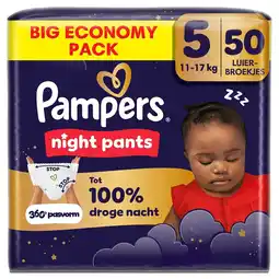 Kruidvat Pampers Night Pants Maat 5 Luierbroekjes aanbieding