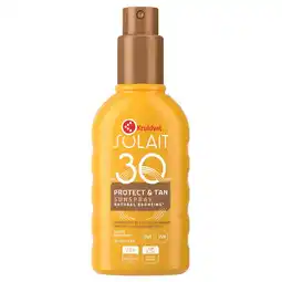 Kruidvat Kruidvat Solait Protect & Tan SPF30 Sunspray aanbieding
