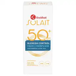 Kruidvat Kruidvat Solait Blemish Control SPF50 Face Sunfluid aanbieding