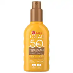 Kruidvat Kruidvat Solait Protect & Tan SPF50 Sunspray aanbieding