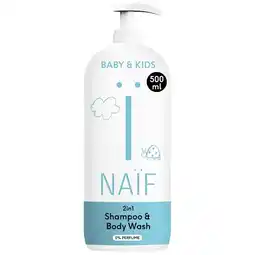 Kruidvat Naïf Bay & Kids 2-in-1 Shampoo & Body Wash aanbieding