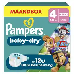 Kruidvat Pampers Baby-Dry Paw Patrol Maat 4 Luiers aanbieding