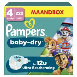 Kruidvat Pampers Baby-Dry Paw Patrol Maat 4 Luiers aanbieding