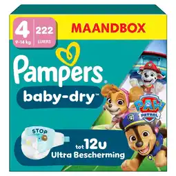 Kruidvat Pampers Baby-Dry Paw Patrol Maat 4 Luiers aanbieding