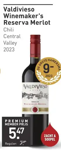 Gall & Gall Valdivieso Winemaker's Reserva Merlot aanbieding