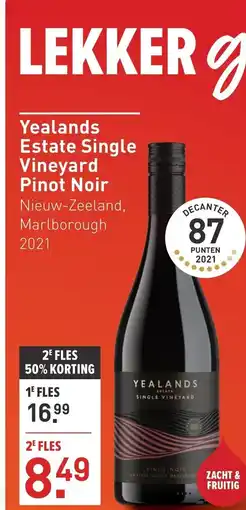 Gall & Gall Yealands Estate Single Vineyard Pinot Noir aanbieding
