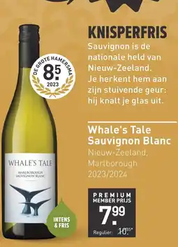 Gall & Gall Whale's Tale Sauvignon Blanc aanbieding