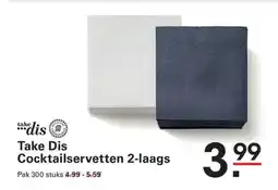Sligro Take Dis Cocktailservetten 2-laags aanbieding