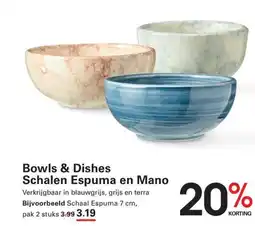 Sligro Bowls & Dishes Schalen Espuma en Mano aanbieding