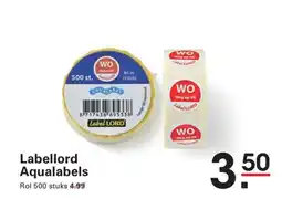 Sligro Labellord Aqualabels aanbieding