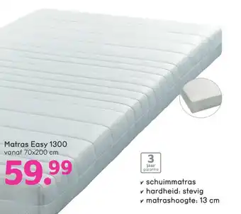 Leen Bakker Matras Easy 1300 70x200 cm aanbieding