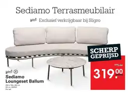 Sligro Sediamo Loungeset Ballum aanbieding