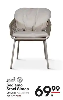 Sligro Sediamo Stoel Simon aanbieding