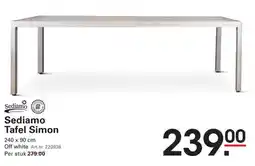 Sligro Sediamo Tafel Simon aanbieding