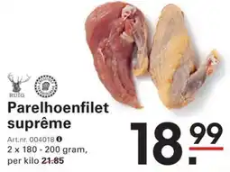 Sligro Parelhoenfilet suprême aanbieding