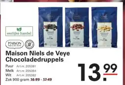Sligro Maison Niels de Veye Chocoladedruppels aanbieding