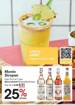 Sligro Monin Siropen aanbieding