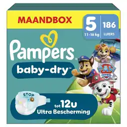 Kruidvat Pampers Baby-Dry Paw Patrol Maat 5 Luiers aanbieding