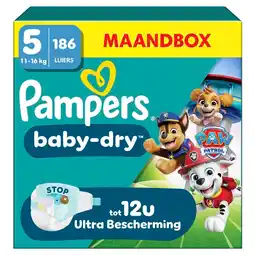 Kruidvat Pampers Baby-Dry Paw Patrol Maat 5 Luiers aanbieding